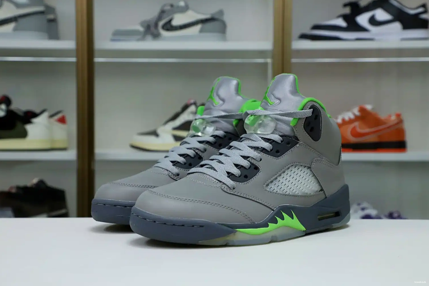 Kimikick 2022 BEAN' 5 RETRO JORDAN 'GREEN AIR 0430